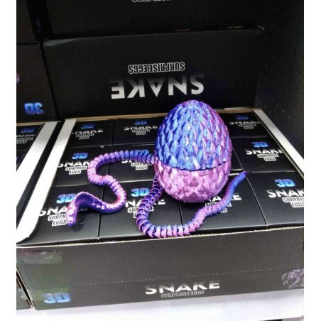 BRELOK FIGURKI 3D WĄŻ W JAJKA Z PUDEŁKIEM