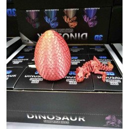 BRELOK FIGURKI 3D DINOZAUR W JAJKA Z PUDEŁKIEM