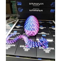 BRELOK FIGURKI 3D SMOK W JAJKA Z PUDEŁKIEM