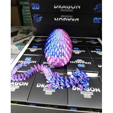 BRELOK FIGURKI 3D SMOK W JAJKA Z PUDEŁKIEM