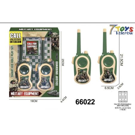 ZABAWKOWY KROTKOFALOWKA WALKIE TALKIE MILITARY