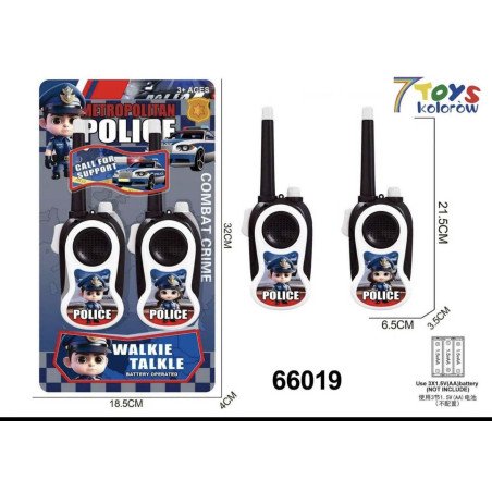 ZABAWKOWY KROTKOFALOWKA WALKIE TALKIE POLICE