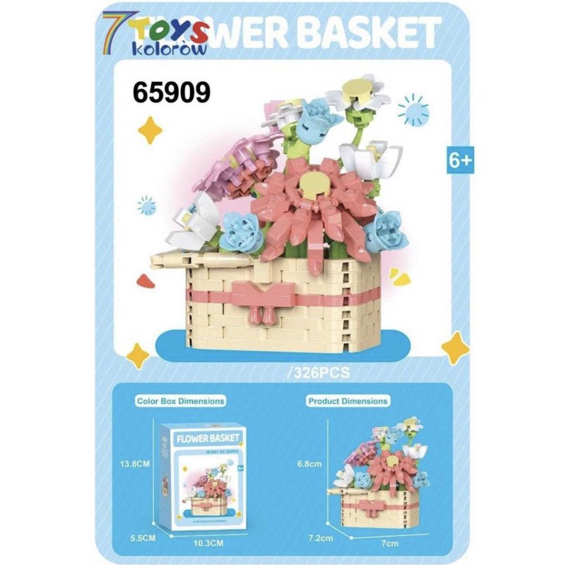 KLOCKI KWIATY FLOWER BASKET