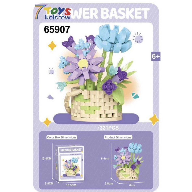 KLOCKI KWIATY FLOWER BASKET