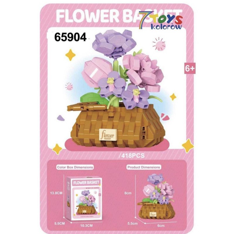KLOCKI KWIATY FLOWER BASKET KLOCKI KWIATY FLOWER BASKET