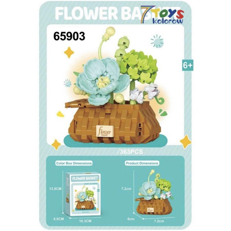 KLOCKI KWIATY FLOWER BASKET