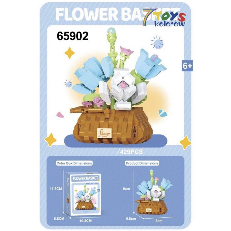 KLOCKI KWIATY FLOWER BASKET