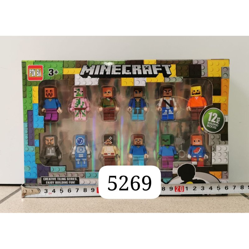 ZESTAW 12SZT FIGURKI MINECRAFT