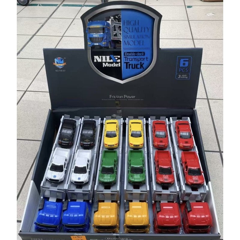 ZABAWKA AUTO DOUBLE-DECK TRANSPORT TRUCK