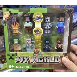 ZESTAW 8SZT FIGURKI MY WORLD MINECRAFT