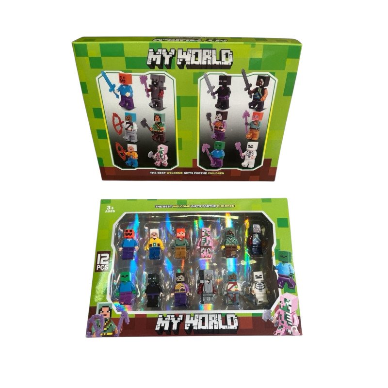 ZESTAW 12SZT FIGURKI MY WORLD MINECRAFT