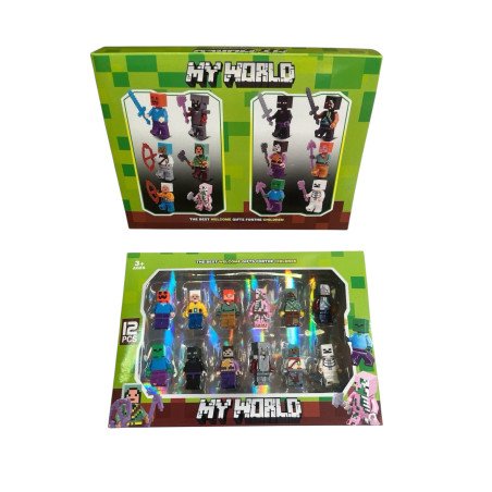 ZESTAW 12SZT FIGURKI MY WORLD MINECRAFT