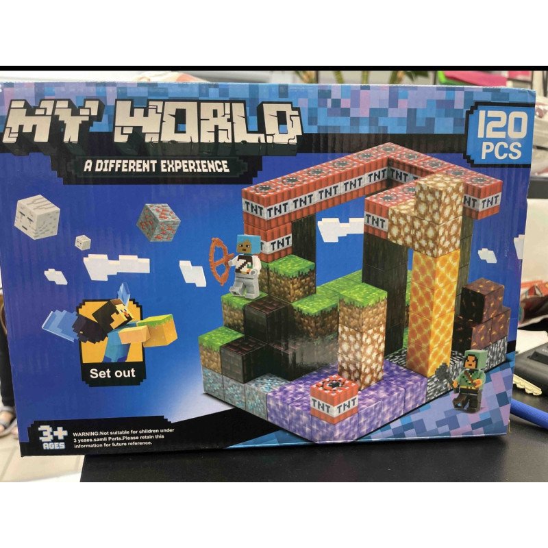 KLOCKI MAGNETYCZNE 120SZT MY WORLD MINECRAFT