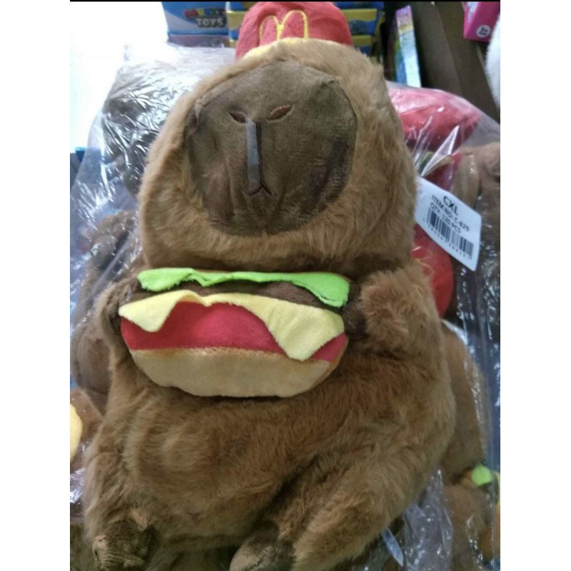 PLUSZOWA MASKOTKA KAPIBARA MCDONAL HUMBUGER PLUSZOWA MASKOTKA KAPIBARA MCDONAL HUMBUGER