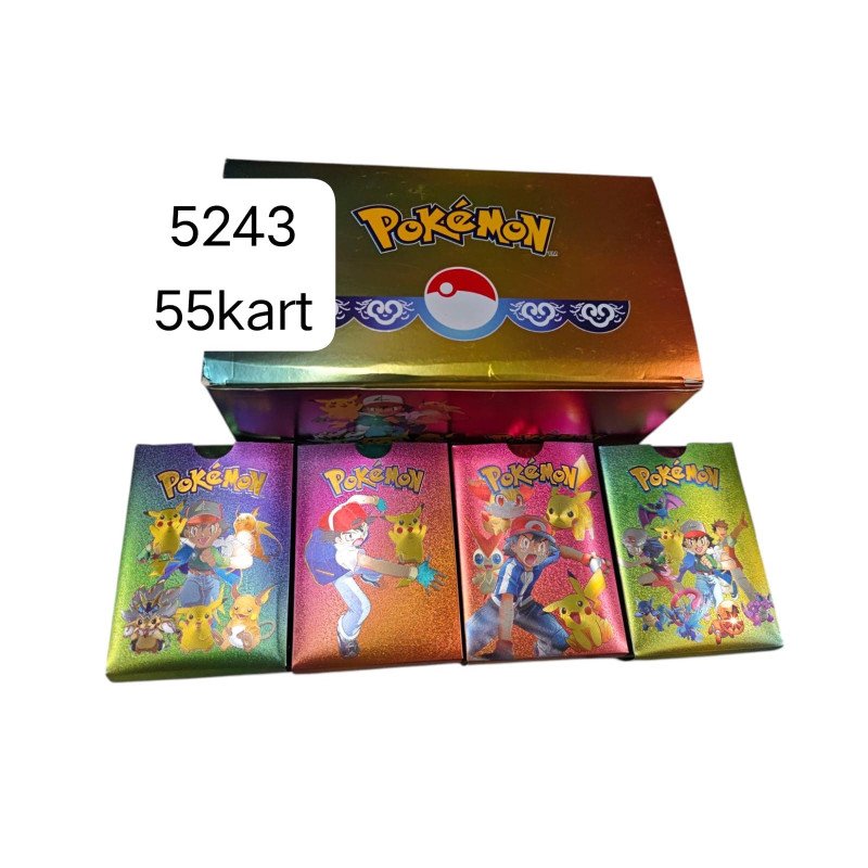 POKEMON SZASZETKA TĘCZOWY KARTY KOLEKCJONERSKIE 55 KART POKEMON SZASZETKA TĘCZOWY KARTY KOLEKCJONERSKIE 55 KART