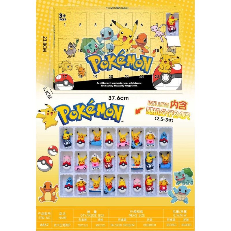 24SZT FIGURKI POKEMON KALANDARZ 24SZT FIGURKI POKEMON KALANDARZ