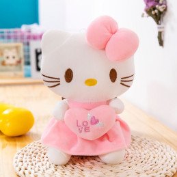 PLUSZAK MASKOTKA HELLO KITTY Z SERCEM