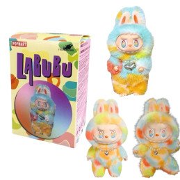 BRELOK PLUSZOWA LABUBU TĘCZOWY WERSJA 5 W PUDEŁKIEM LOSOWA SASZETKI