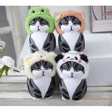 BRELOK PLUSZAK KOT Z CZAPKA