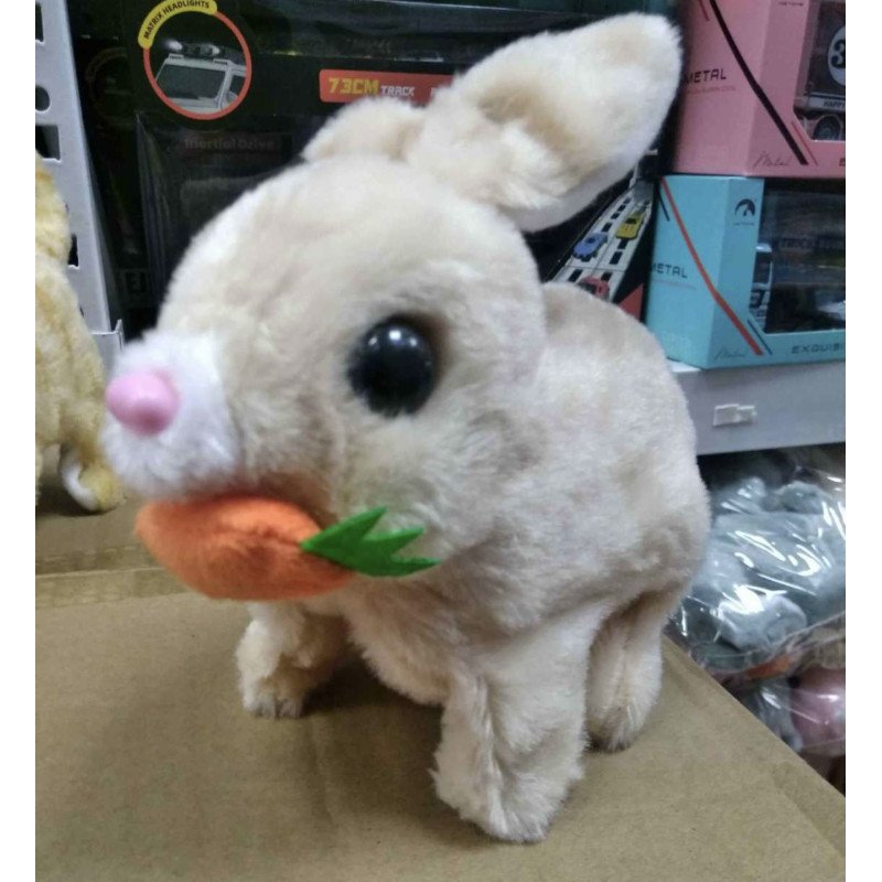 MASKOTKA CHODZĄCY SZCZEKAJĄCY KRÓLIK NA BATERIE