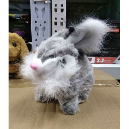 MASKOTKA CHODZĄCY SZCZEKAJĄCY KRÓLIK NA BATERIE