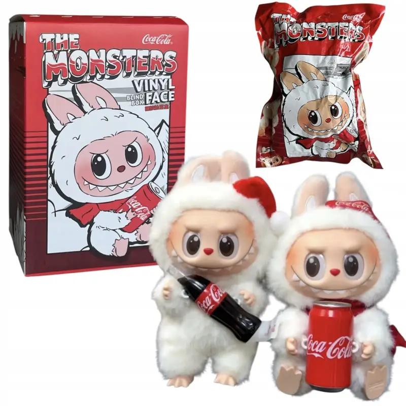 BRELOK PLUSZAK LABUBU COCA COLA THE MONSTERS LOSOWA SASZETKI + PUDEŁKO