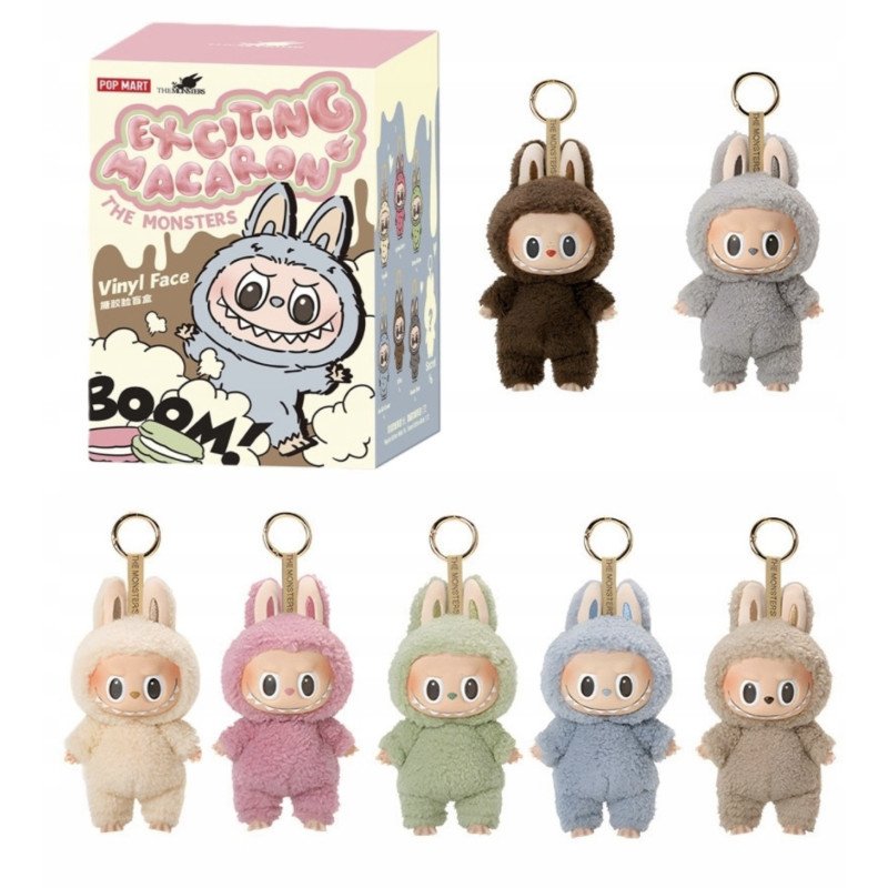 BRELOK PLUSZAK LABUBU V1 EXCITING MACARON LOSOWA SASZETKI + PUDEŁKO