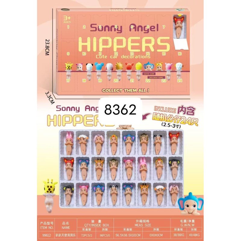 ZESTAW 24SZT FIGURKI KALENDARZ ADWENTOWY SONNY ANGEL HIPPERS