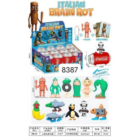 PUSZKA NIESPODDZIANKI COCA COLA MINI BRELOK BRAINROT