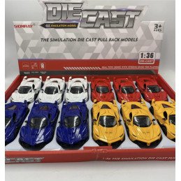 AUTA METALOWE SUPER CAR 1:36 DIE-CAST