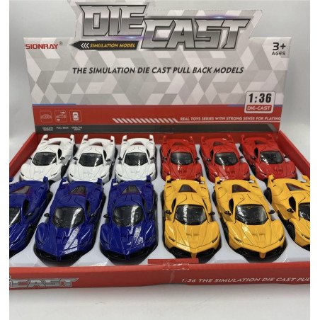 AUTA METALOWE SUPER CAR 1:36 DIE-CAST