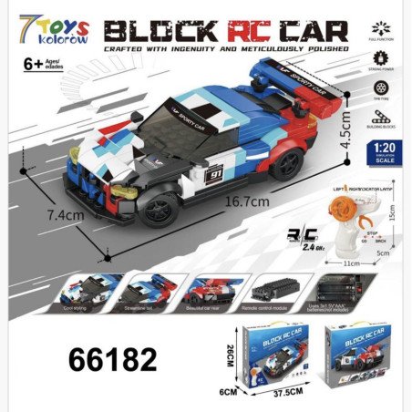 KLOCKI 1:120 243PCS M4 SAMOCHÓD STEROWANE