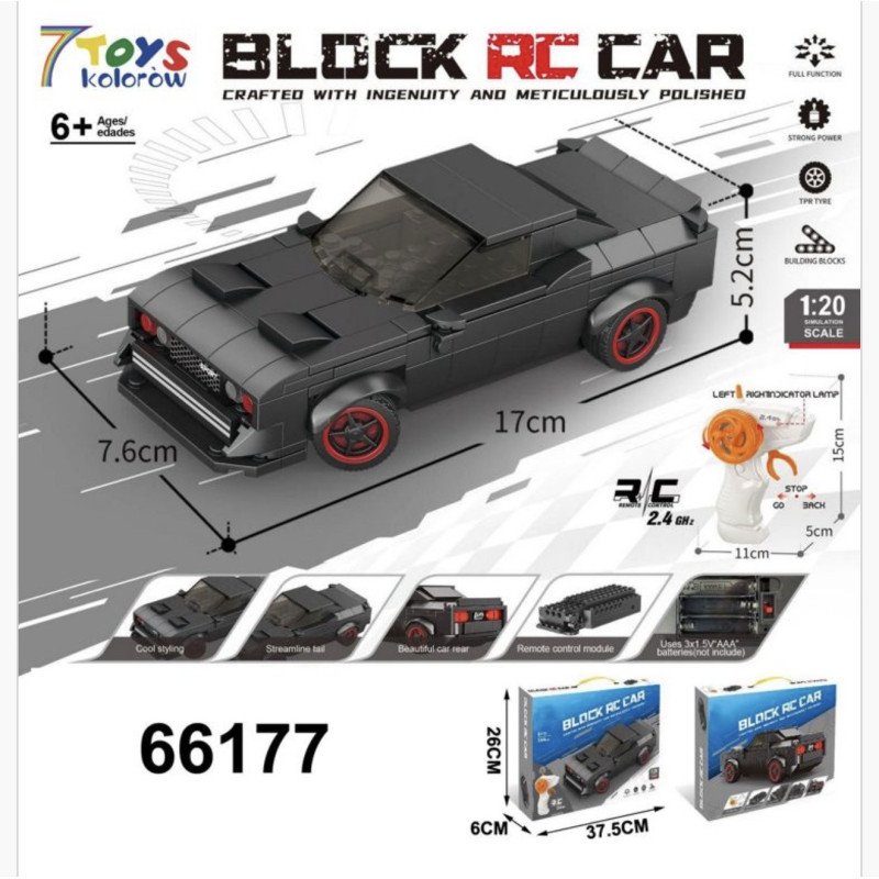 KLOCKI 1:120 244PCS SAMOCHÓD STEROWANE