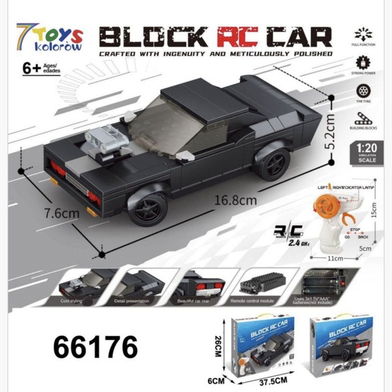 KLOCKI 1:120 249PCS SAMOCHÓD STEROWANE