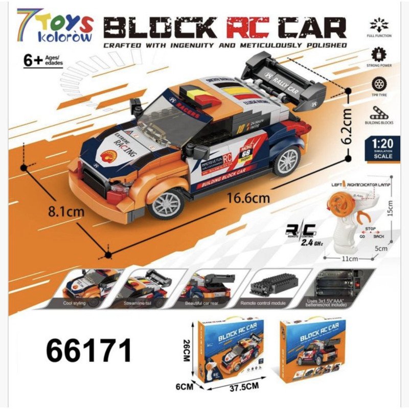 KLOCKI 1:120 261PCS SAMOCHÓD STEROWANE