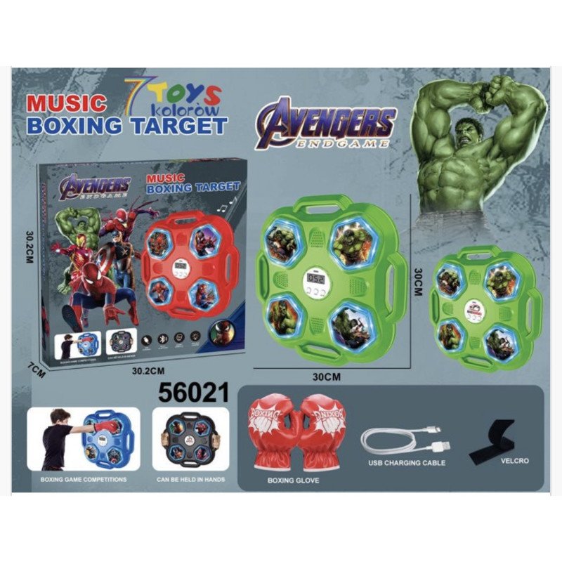 BOKSERSKA TARCZA TRENINGOWA MUSIC BLUETOOTH BOXING THE HULK