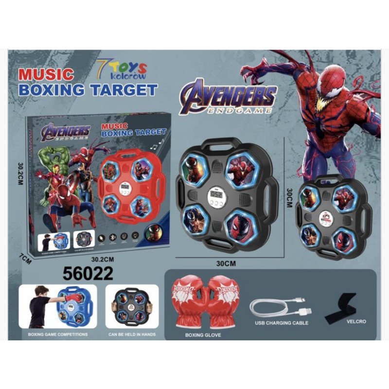 BOKSERSKA TARCZA TRENINGOWA MUSIC BLUETOOTH BOXING SPIDER MAN