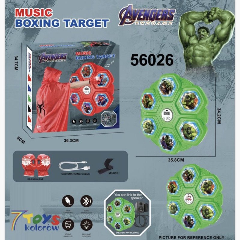 BOKSERSKA TARCZA TRENINGOWA MUSIC BLUETOOTH BOXING THE HULK