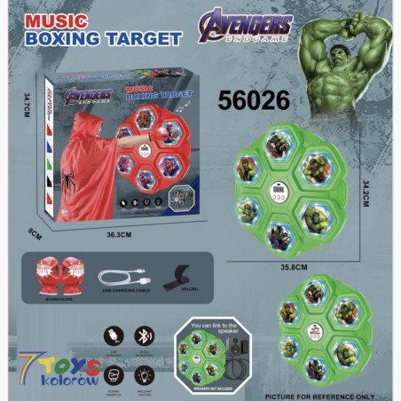 BOKSERSKA TARCZA TRENINGOWA MUSIC BLUETOOTH BOXING THE HULK
