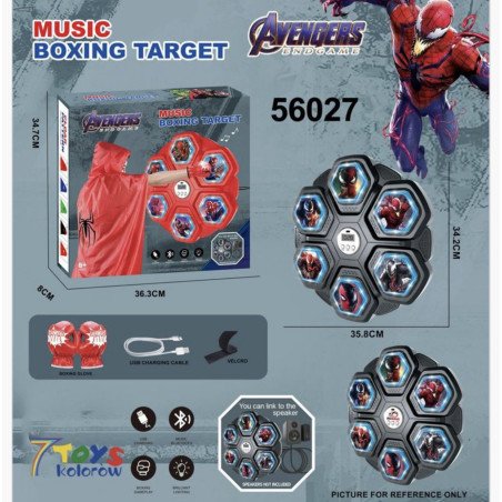 BOKSERSKA TARCZA TRENINGOWA MUSIC BLUETOOTH BOXING SPIDER MAN