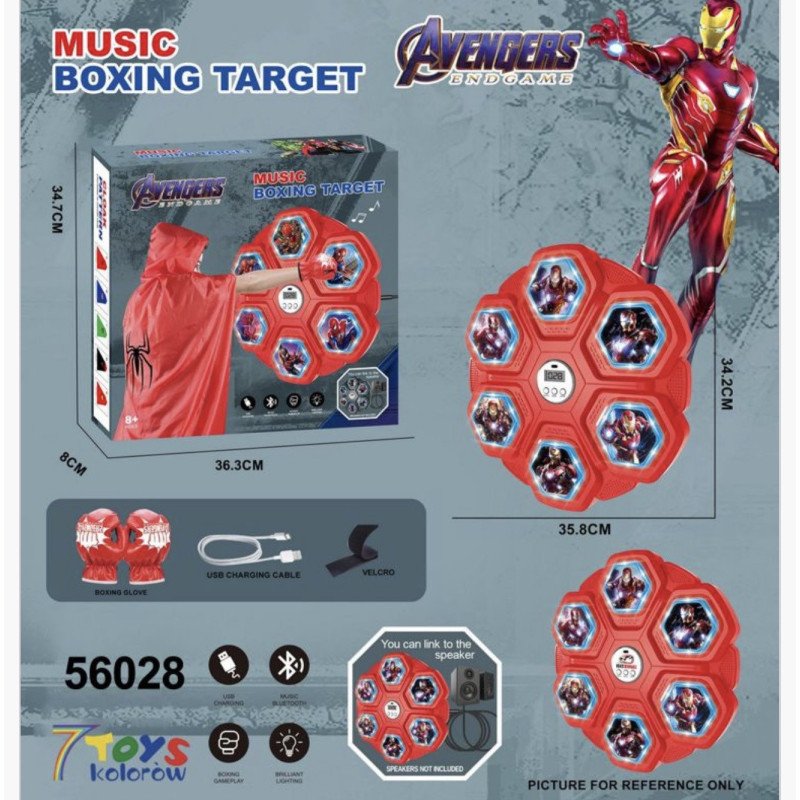 BOKSERSKA TARCZA TRENINGOWA MUSIC BLUETOOTH BOXING IRON MAN