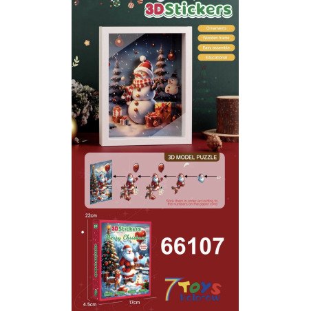 PUZZLE 3D STICKERS ŚWIĄTECZNE