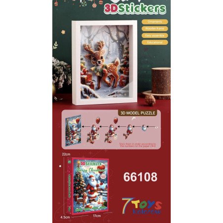 PUZZLE 3D STICKERS ŚWIĄTECZNE