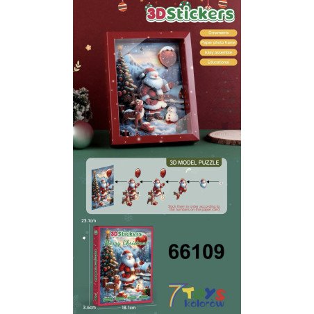 PUZZLE 3D STICKERS ŚWIĄTECZNE