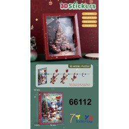 PUZZLE 3D STICKERS ŚWIĄTECZNE