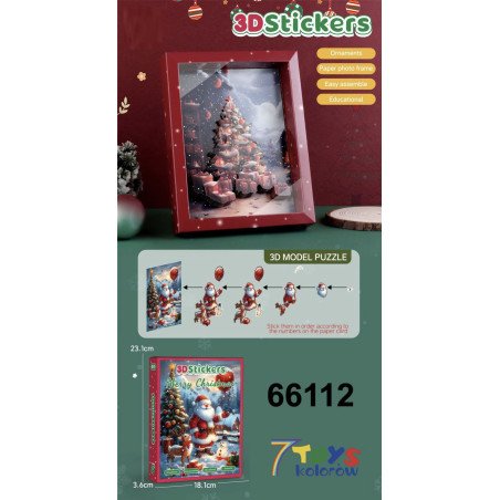 PUZZLE 3D STICKERS ŚWIĄTECZNE