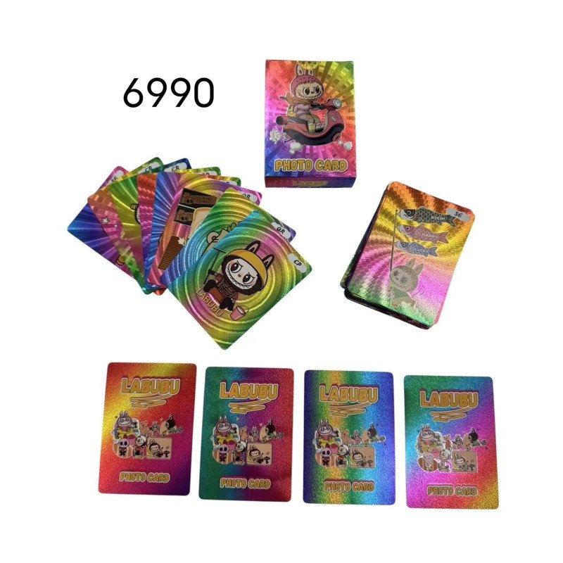 LABUBU SZASZETKA TĘCZOWA KARTY KOLEKCJONERSKIE 55 KART