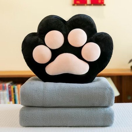 PODUSZKA MASKOTKA ŁAPKA Z KOCEM