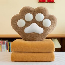 PODUSZKA MASKOTKA ŁAPKA Z KOCEM