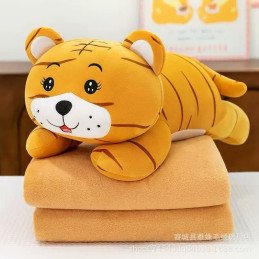 PODUSZKA MASKOTKA TYGRYS Z KOCEM